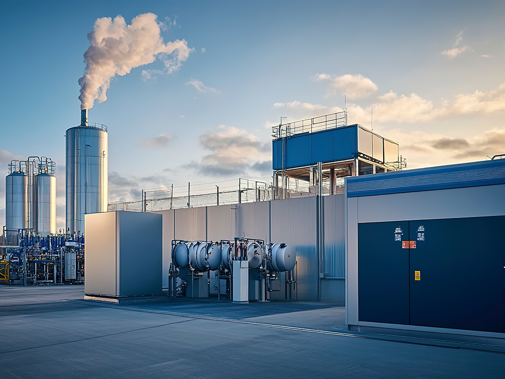 Energieversorger mit Wasserstoff Tanks